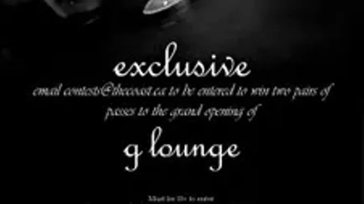 Image: Get exclusive courtesy of The Coast and g lounge!