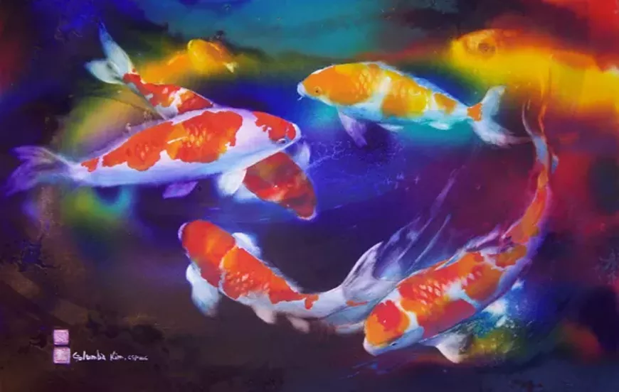 Golumba Kim's Peaceful Koi in Water