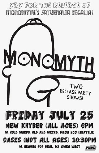 Monomyth Album Release w/Cold Warps, Old and Weird, Mega Bog