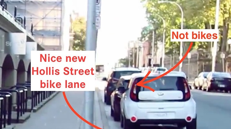 How to park a car on bike lanes