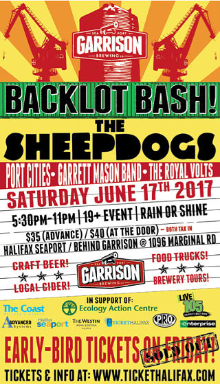 Backlot Bash: The Sheepdogs W/Port Cities, Garrett Mason Band, The Royal Volts