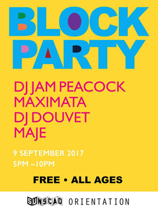 Image: Orientation Block Party feat. DJ Douvet, MAJE, DJ Jam Peacock, Maximata