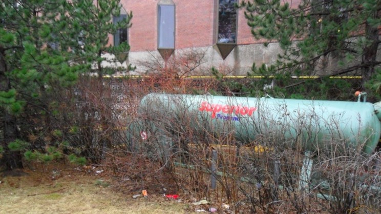 What’s wrong: Trashed up yard outside Scotia Square