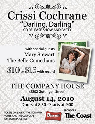 Win a pair of tickets to Crissi Cochrane's CD Release and a copy of her album "Darling, Darling"!