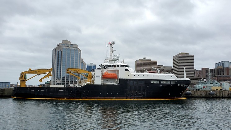 The SD Victoria, seen in Halifax in Feb. 2022, returned to Halifax Harbour on Dec. 27, 2023.