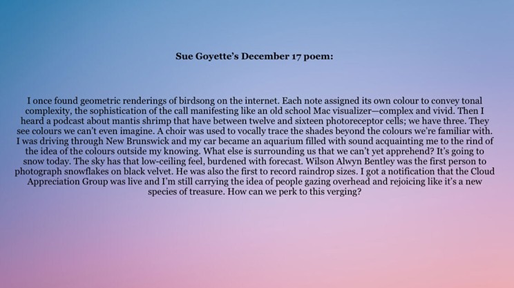 An advent calendar of poetry: December 17