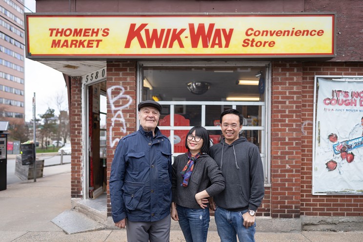Joe Thomeh (left) is handing over the Kwik-Way to a new generation of owners, Clara (middle) and Danny Vo.