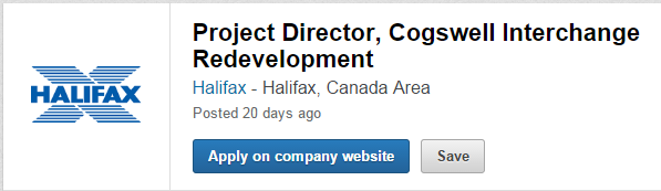 Halifax bank logo used on Halifax city’s job ad