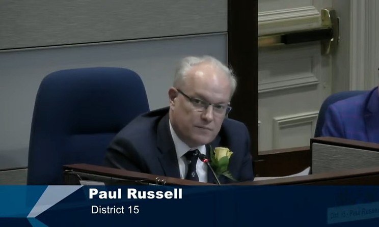 At the beginning of Tuesday's council meeting, Paul Russell announced his upcoming cancer treatment.