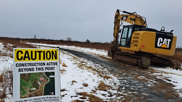 Excavation, tree removal underway at planned Hartlen Point military test site amid opposition (8)