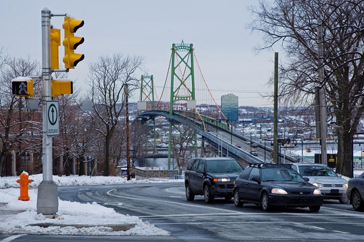 The Macdonald Bridge, as seen in 2006. Earlier this week, a morning crash on the MacKay Bridge sent two people to hospital and turned traffic on the Macdonald Bridge into a standstill.