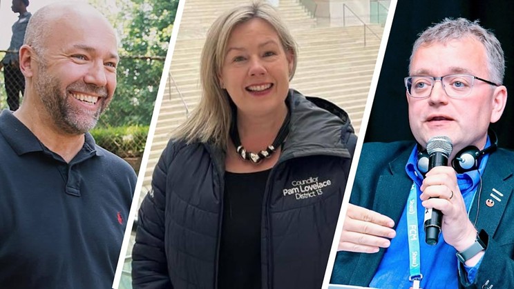 The current crop of front-running mayoral candidates is, in alphabetical order from left to right, MP Andy Fillmore, councillor Pamela Lovelace and councillor Waye Mason.