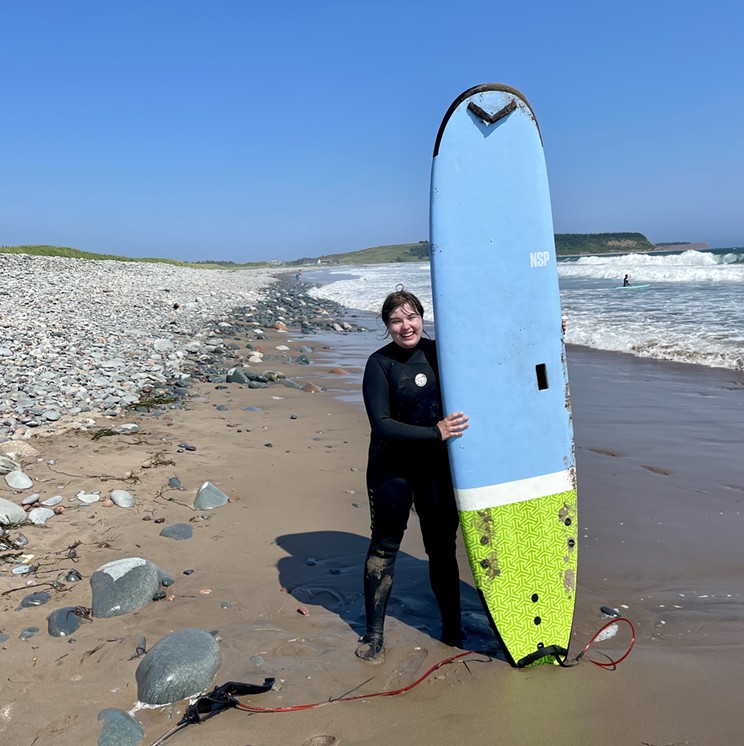 Coast reporter Kaija Jussinoja tried surfing for the first time last week at Lawrencetown Beach.