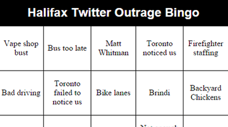 Let’s all play Halifax Twitter Outrage bingo