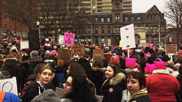 Image: Marking the anniversary of the Halifax Women&rsquo;s March