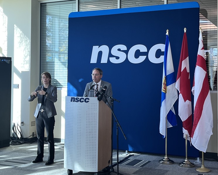 Minister Brian Wong announces plans to build new student housing at four NSCC campuses, on Tuesday Nov. 21.