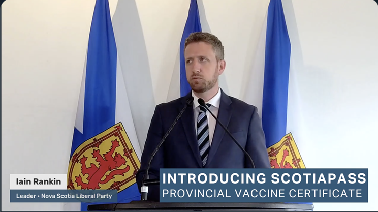Rankin announces vaccine passports
