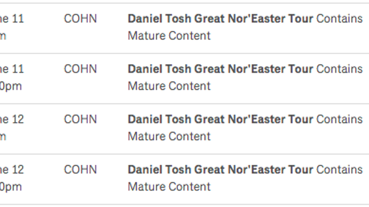 Some weirdo is angry that feminists might cancel Daniel Tosh's upcoming shows