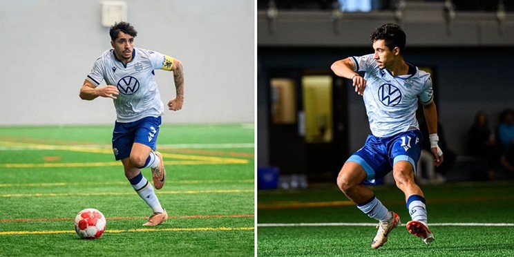 How far can the Halifax Wanderers go, led by full-back Zach Fernandez (left) and midfielder Vitor Dias (right)?