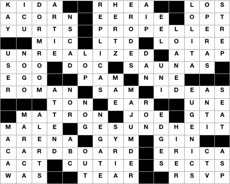 Here are your damn crossword answers