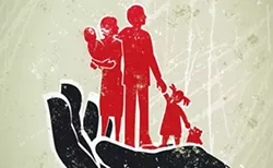 Where are the 2% and 5% increases from income assistance?
