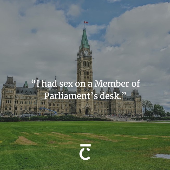 “I had sex on a Member of Parliament’s desk.” Picture of the Parliament buildings in Ottawa. The Coast's 2023 Sex + Dating Survey.