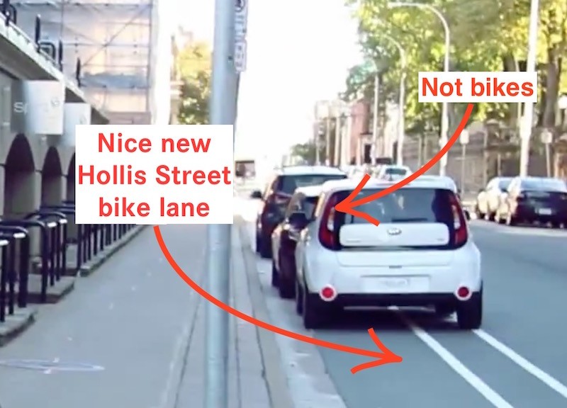How to park a car on bike lanes