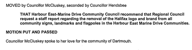 City council to discuss removing Halifax logo from Dartmouth