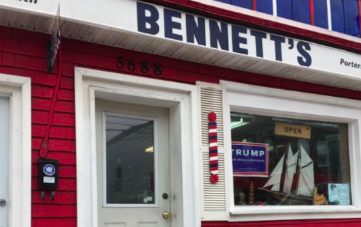 Halifax barbershop shows support for Donald Trump