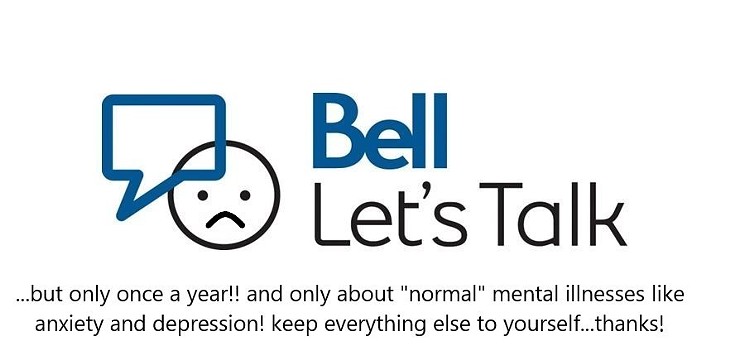 Bell Let’s Talk says it’s donated over $100 million in the past 10 years, but  it’s Canadians making those donations possible, not the corporation itself.