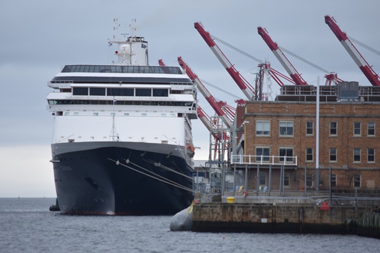 The 1,430-passenger Zaandam cruise ship, seen in Halifax on May 4, 2023, returned to Halifax on May 8, 2023.