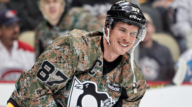Sidney Crosby Signed Pittsburgh Penguins Camouflage Military