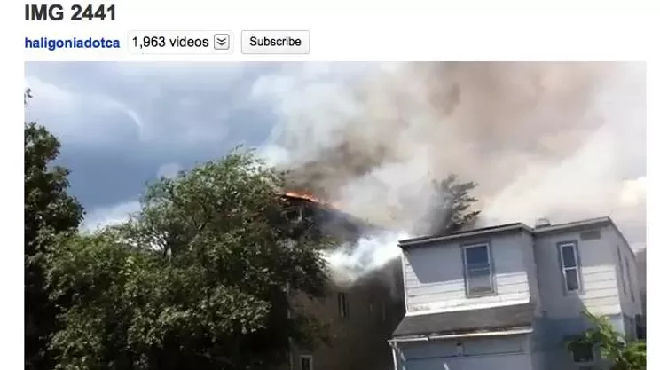 Image: Video of fire in the north end