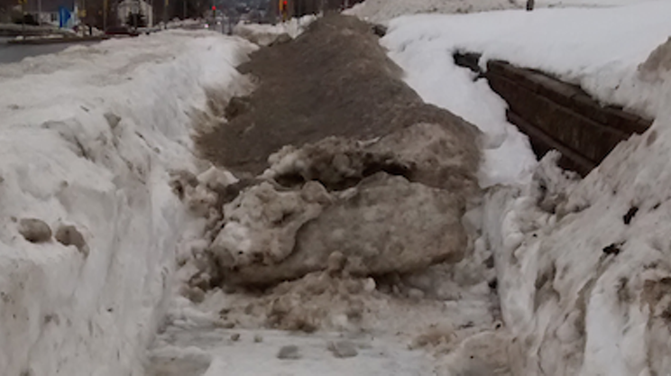 What does this grungy snowbank look like to you?